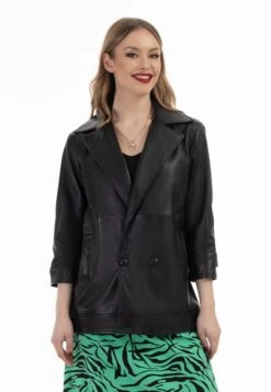 Faina Giacca Di PelleSchwarz Donna Giacche E Blazer FAB21U038-Q11
