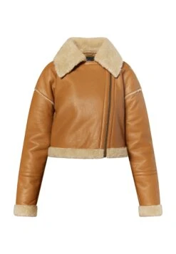 Faina Verkürzte- Giacca Di Pelle - Cognac -Faina Sconto e4a51d1bb8d7418aa02396054fac3a98