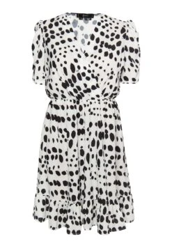 Faina Vestito EstivoWeiss/Schwarz Donna Vestiti FAB21C08Z-T11 -Faina Sconto e5485b4a0ea94b41883877b36390889d