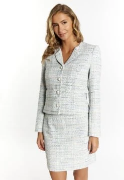 Faina BoucléNascitaBlazerHellblau Mehrfarbig Donna Giacche E Blazer FAB21G01U-K11
