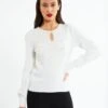 Faina Mit Perlen TuxeMaglioneWeiss Donna Maglieria FAB21I08Z-A11 1 Faina Mit Perlen TuxeMaglioneWeiss Donna Maglieria FAB21I08Z-A11 -Faina Sconto e919774440b84d349f704d83b4c6609b