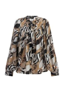 Faina Schluppen CanevaCamiciaSchwarz Mehrfarbig Donna Camicie E Bluse FAB21E04T-T11 -Faina Sconto eba01b0946a847519f7b17eef8c9b950