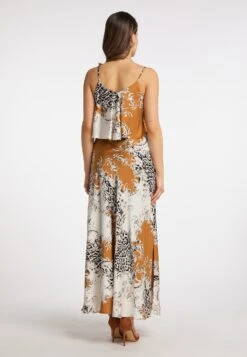 Faina NeliceVestito LungoCognac Mehrfarbig Donna Vestiti FAB21C06A-O11 -Faina Sconto ef243561227d438e9f8dc41512300c61