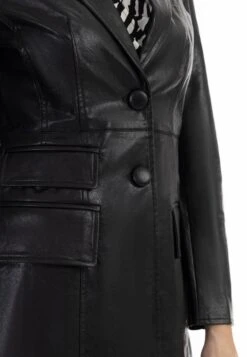 Faina Giacca In Similpelle - Schwarz -Faina Sconto f084f61c46a0459da640dd581ac6557a