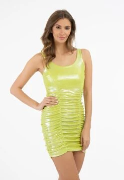 Faina In Metallic OptikVestito EleganteLimette Metallisch Donna Vestiti FAB21C08U-M11