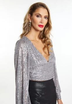 Faina Longsleeve NascitaCamicettaGrau Silber Donna Camicie E Bluse FAB21E05G-C11 -Faina Sconto f84d09067bc4467190e7cfccf4eaf0e6