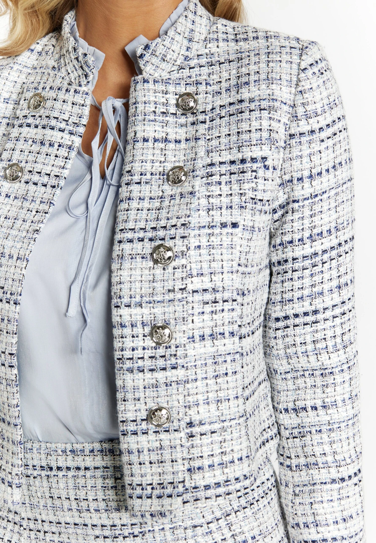 Faina BoucléBlazerBlau Mehrfarbig Donna Giacche E Blazer FAB21G01S-K11 6 Faina BoucléBlazerBlau Mehrfarbig Donna Giacche E Blazer FAB21G01S-K11 - Image 4