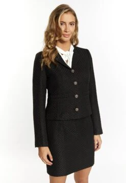 Faina BoucléKooshCardiganSchwarz Donna Giacche E Blazer FAB21G01N-Q11
