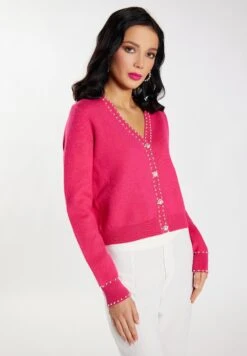 Faina Mit Perlen MiokiCardiganPink Donna Maglieria FAB21I0BA-J11 -Faina Sconto ff502b5d8385493d8e7966daeed29d3b